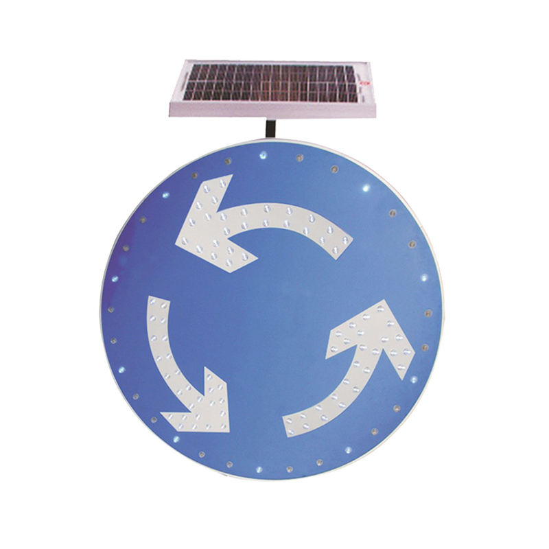 Solar Powered Led Stop Road Traffic Signs Light